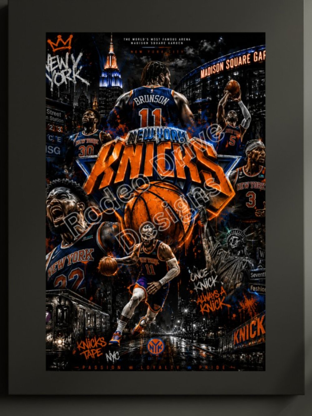11x17 New York Knicks Unframed Poster Print